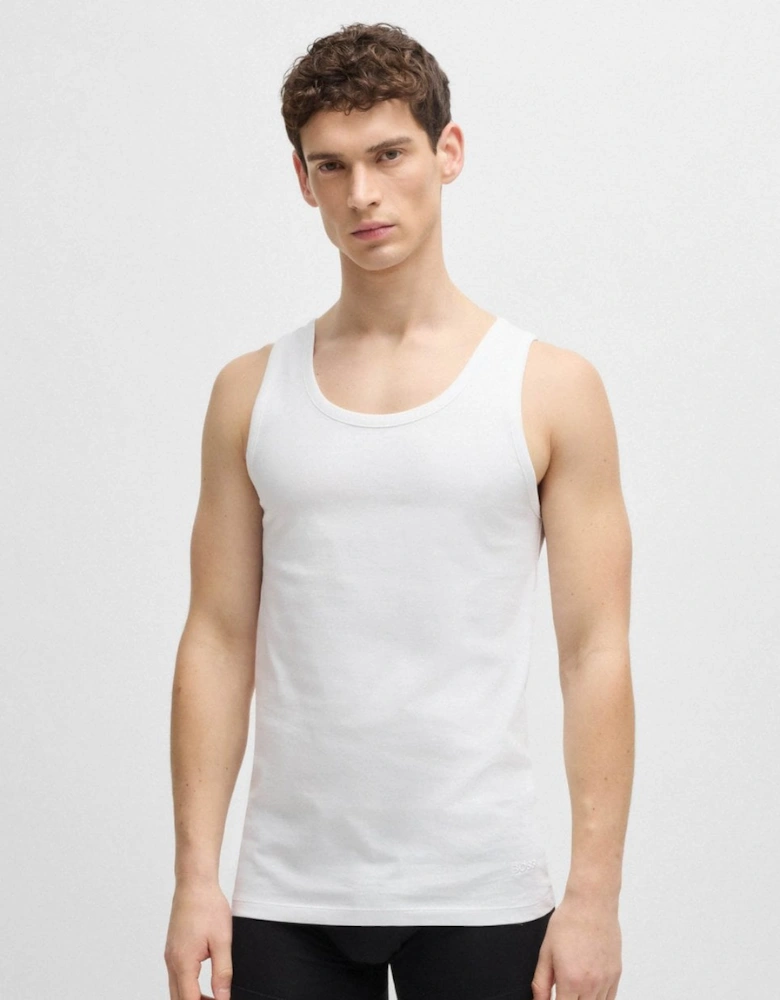 BOSS Orange TankTop Classic Mens 3 Pack Cotton Underwear Vests with Embroidered Logos NOS