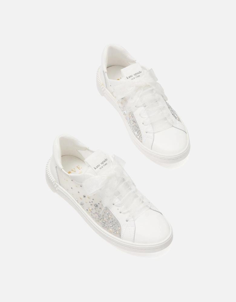 Tori Crystals Lace Up Sneaker