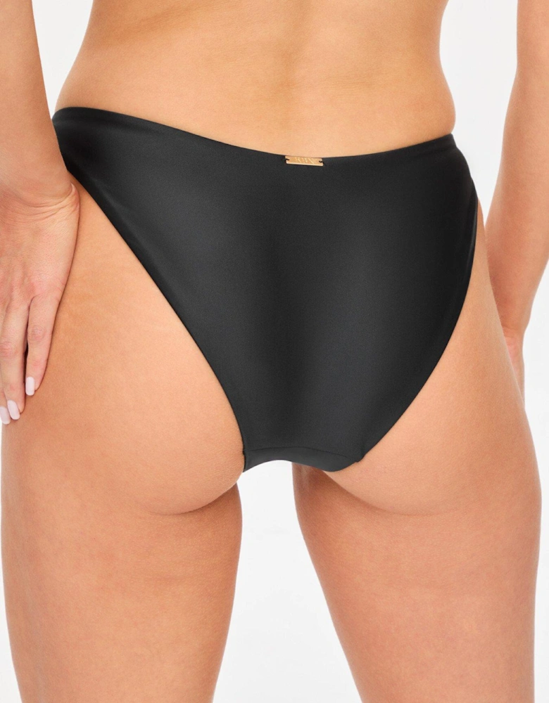 High Leg Bikini Bottom - Black