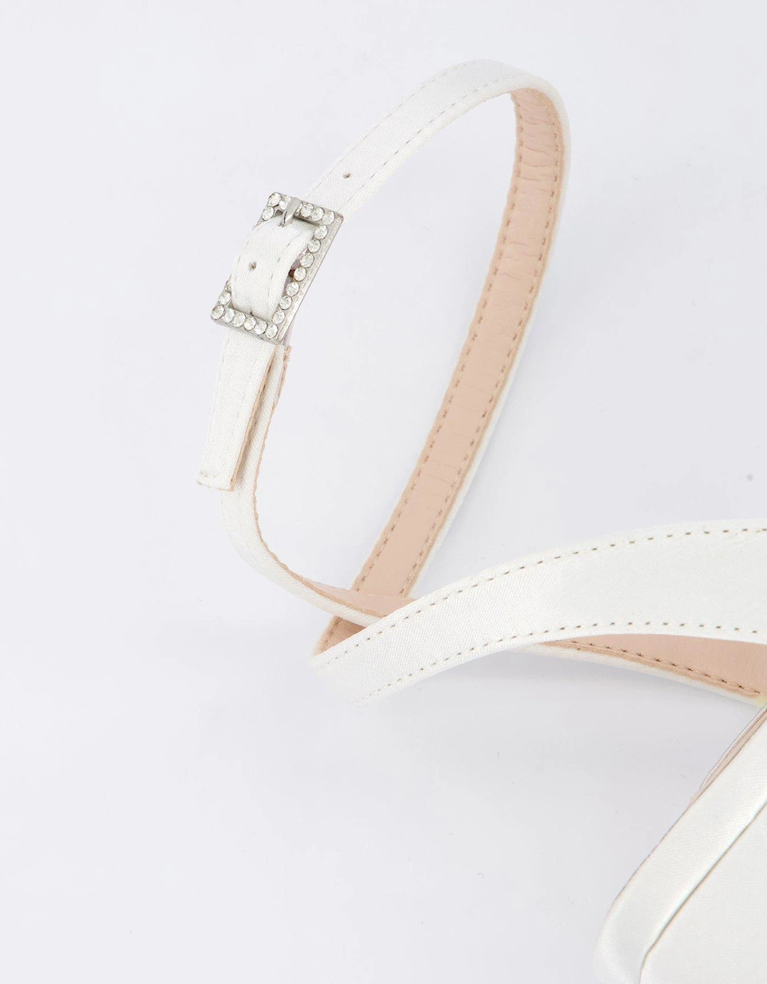 Be Mine Wide Fit Ruhi Heeled Sandals - Ivory Satin