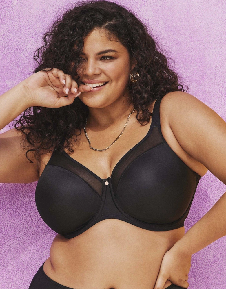 Smooth Underwired Moulded Bra - Black