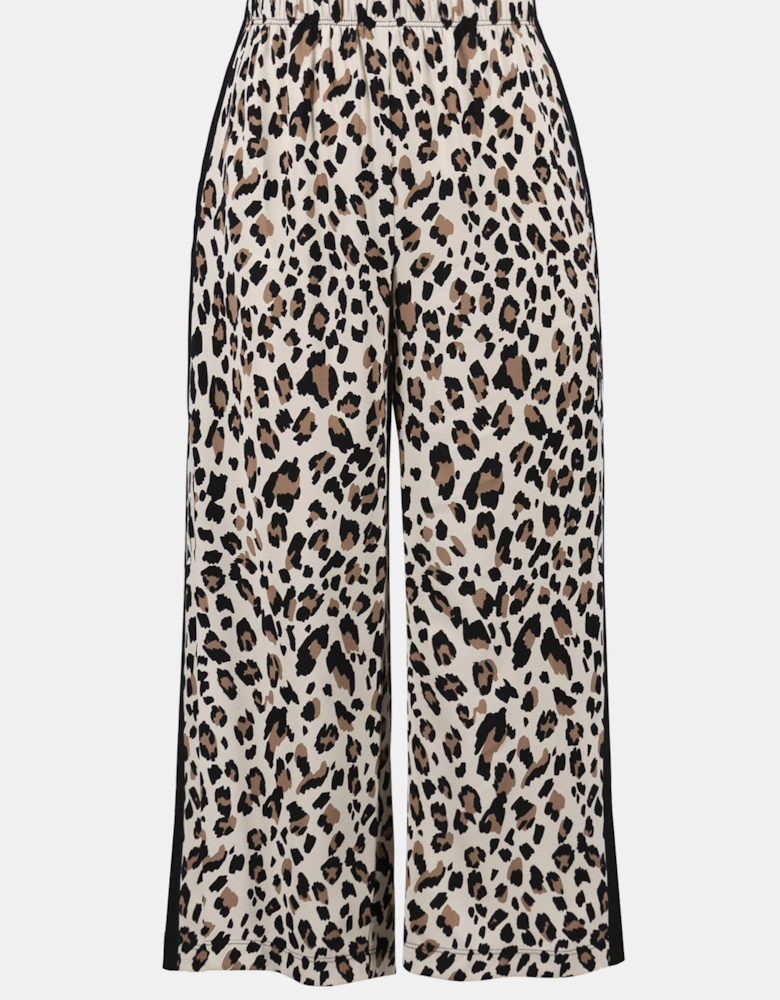 Woven animal print culottes