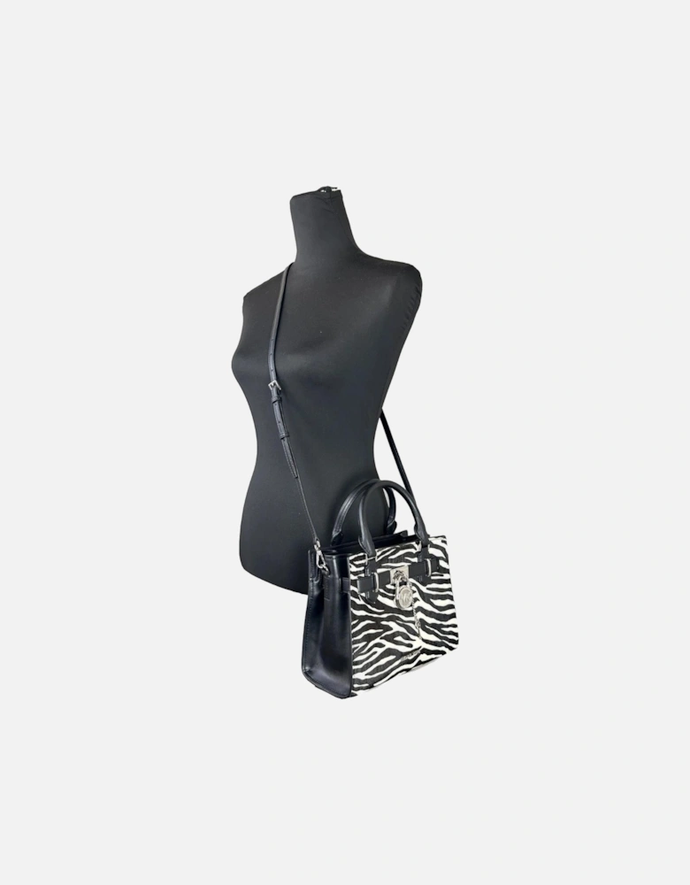 Zebra Print Leather Crossbody Bag Women - Blackwhite Messenger Bags