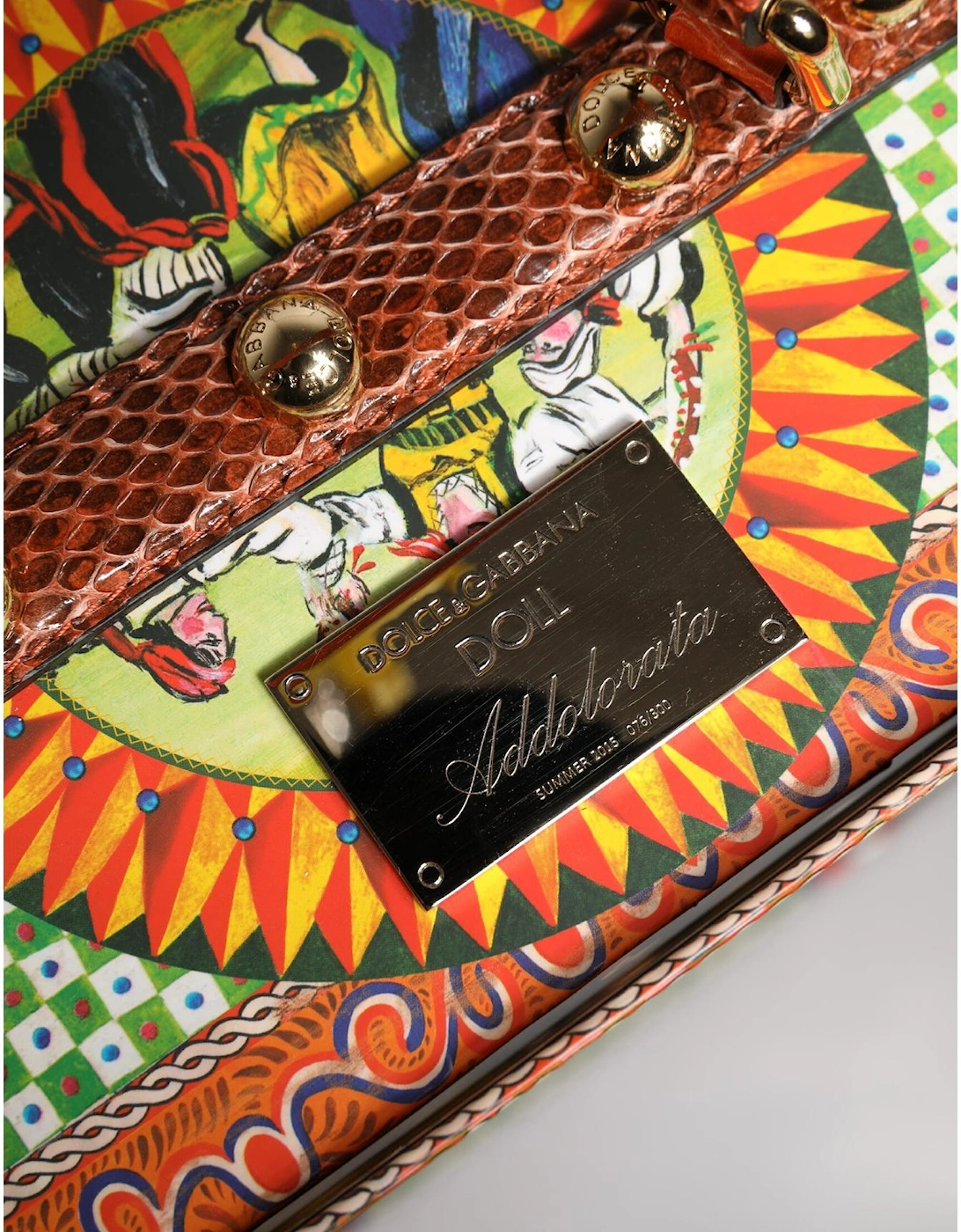 Exotic Leather Top Handle Print Bag Women - Multicolor Other