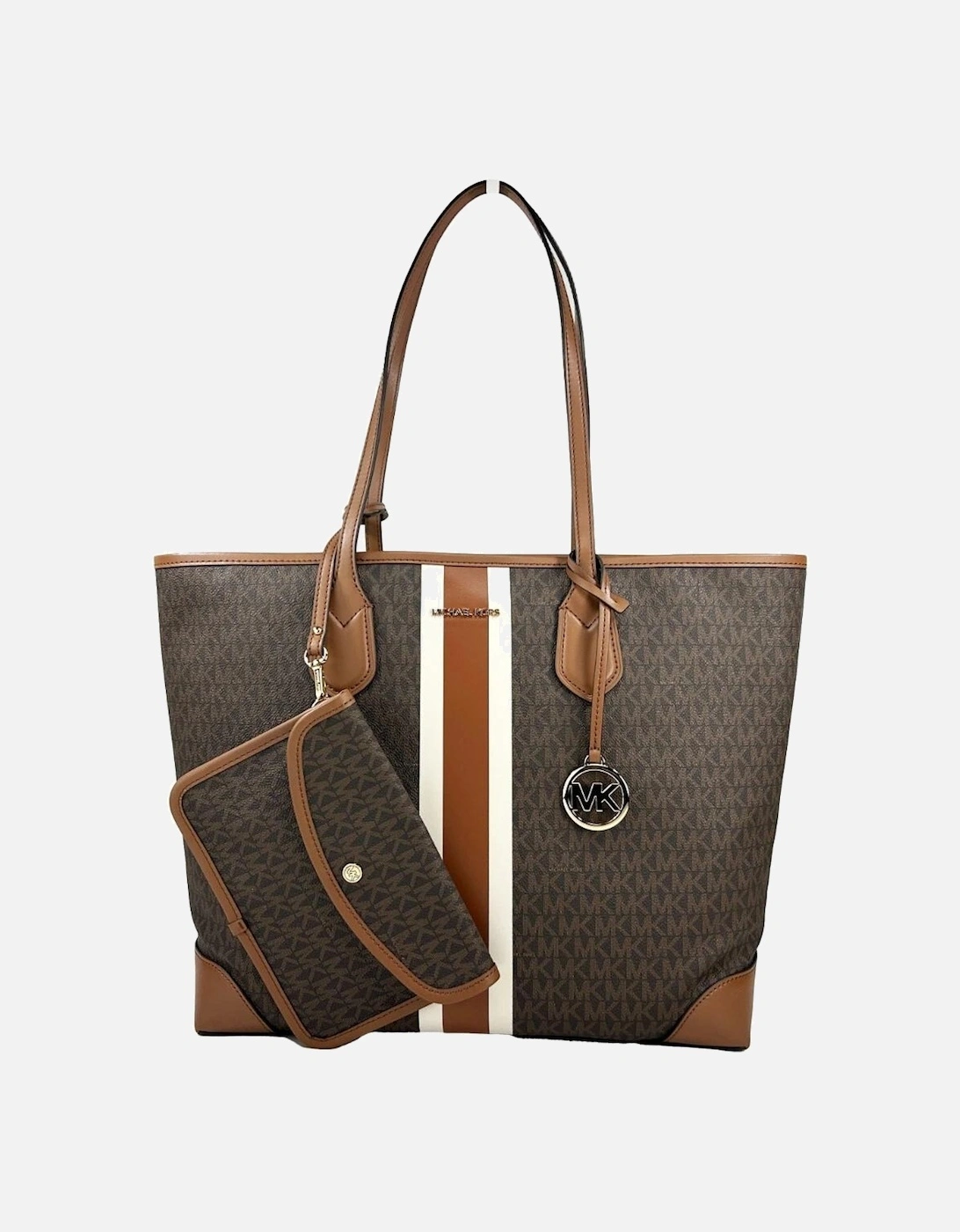 Eva Large Tote with Removable Pouch Women - Brown Tote Bags, 4 of 3