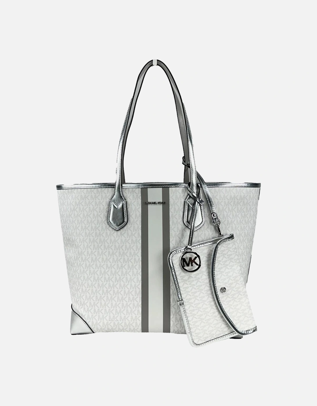 Eva Large Tote with Removable Pouch Women - Optic White Tote Bags, 4 of 3