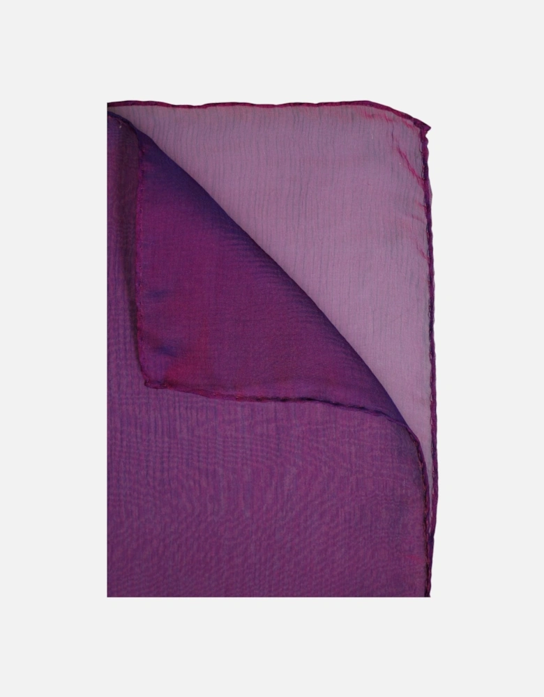 Silk Wrap Shawl Scarf with Logo Details Women - Purple Scarves