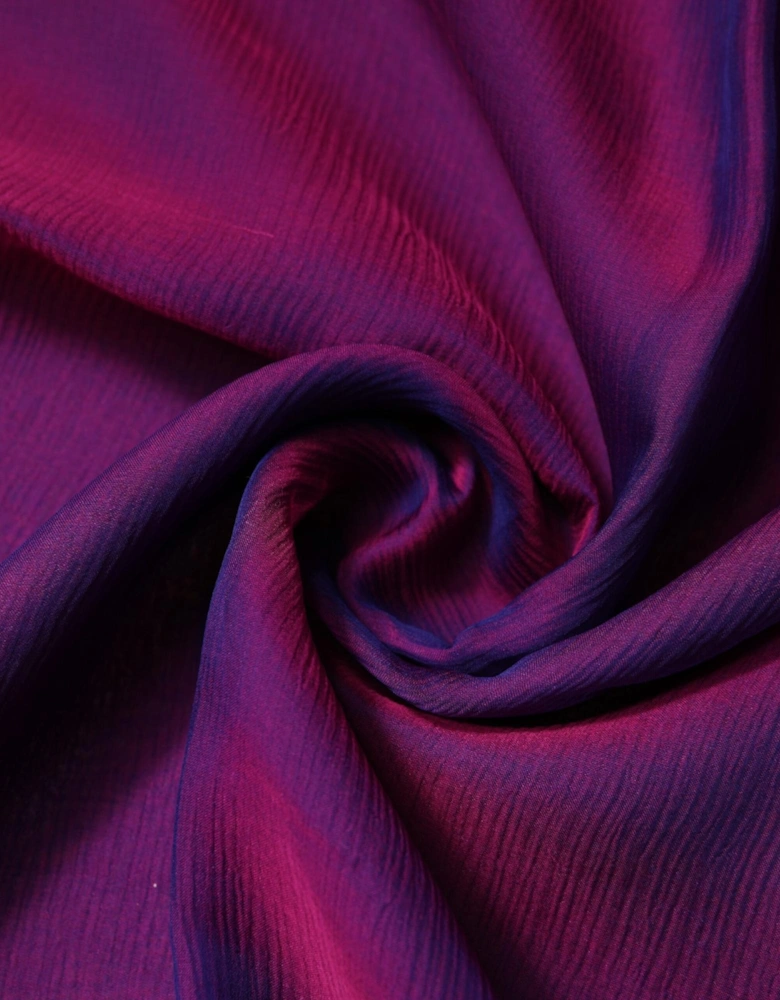 Silk Wrap Shawl Scarf with Logo Details Women - Purple Scarves