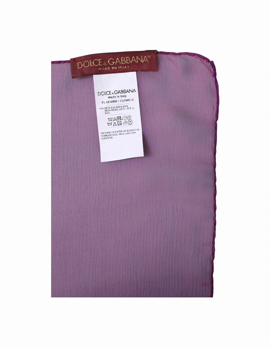 Silk Wrap Shawl Scarf with Logo Details Women - Purple Scarves