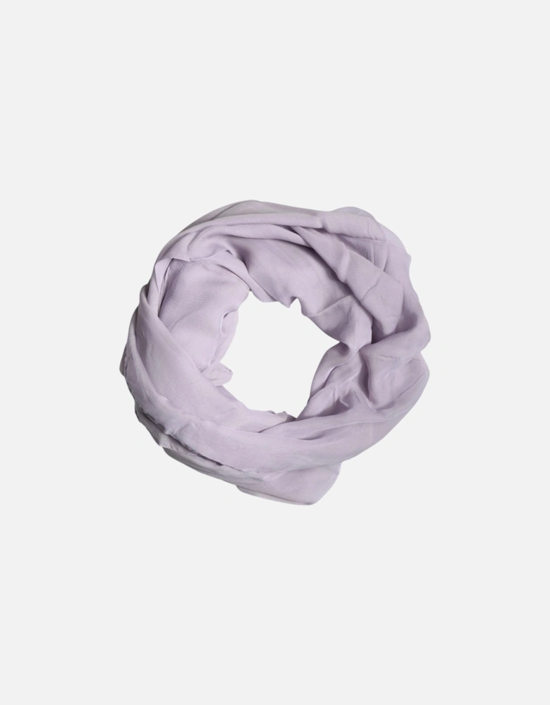 Silk Wrap Shawl Scarf with Logo Details Women - Purple Scarves