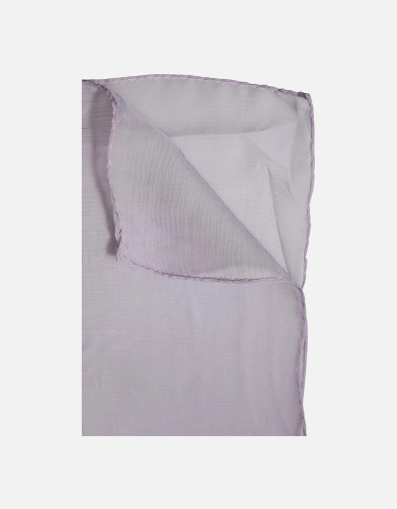 Silk Wrap Shawl Scarf with Logo Details Women - Purple Scarves