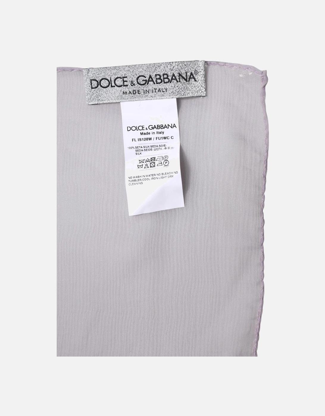 Silk Wrap Shawl Scarf with Logo Details Women - Purple Scarves
