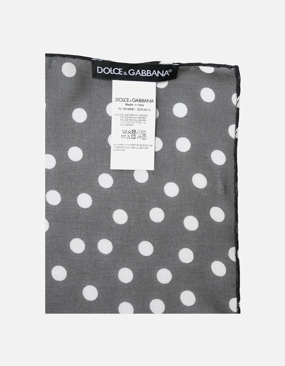 Polka Dot Wrap Shawl with Logo Detailing Women - Black Scarves