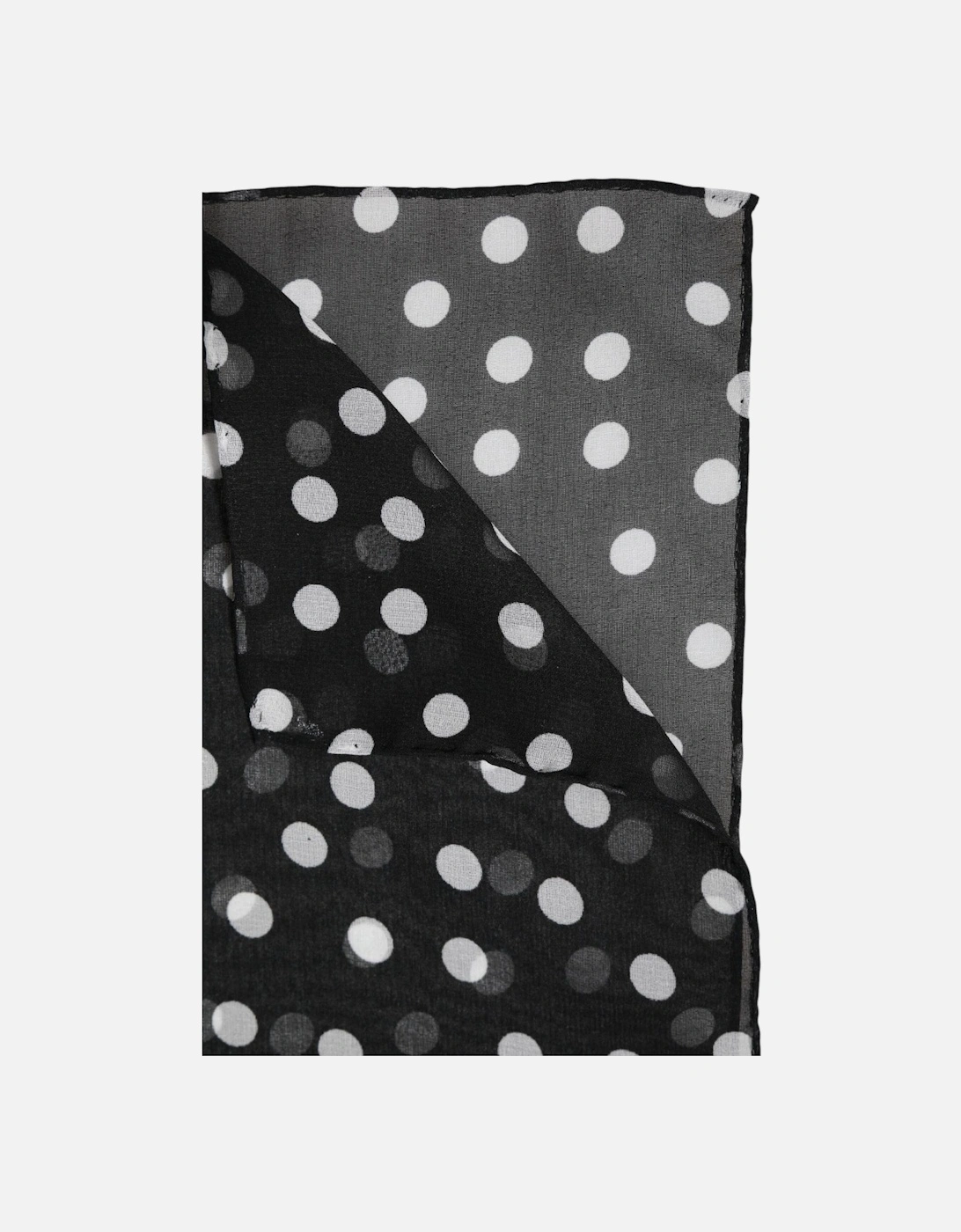 Polka Dot Wrap Shawl with Logo Detailing Women - Black Scarves