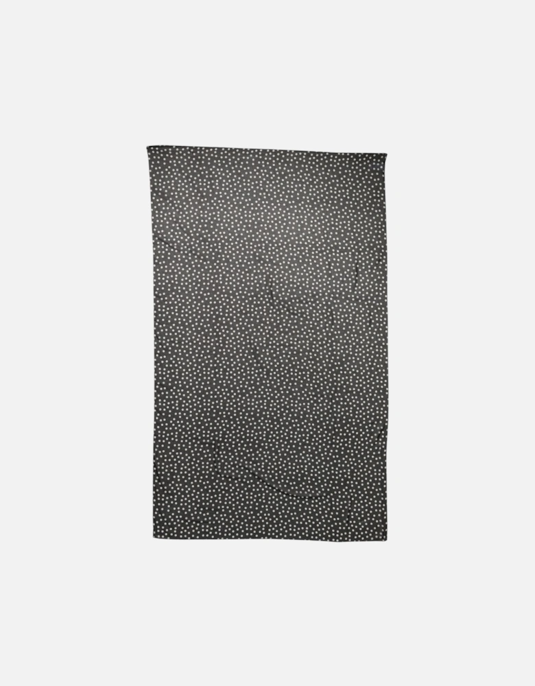 Polka Dot Wrap Shawl with Logo Detailing Women - Black Scarves