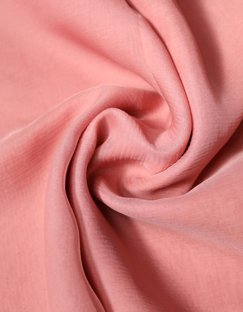 Silk Wrap Shawl Scarf with Logo Details Women - Pink Scarves
