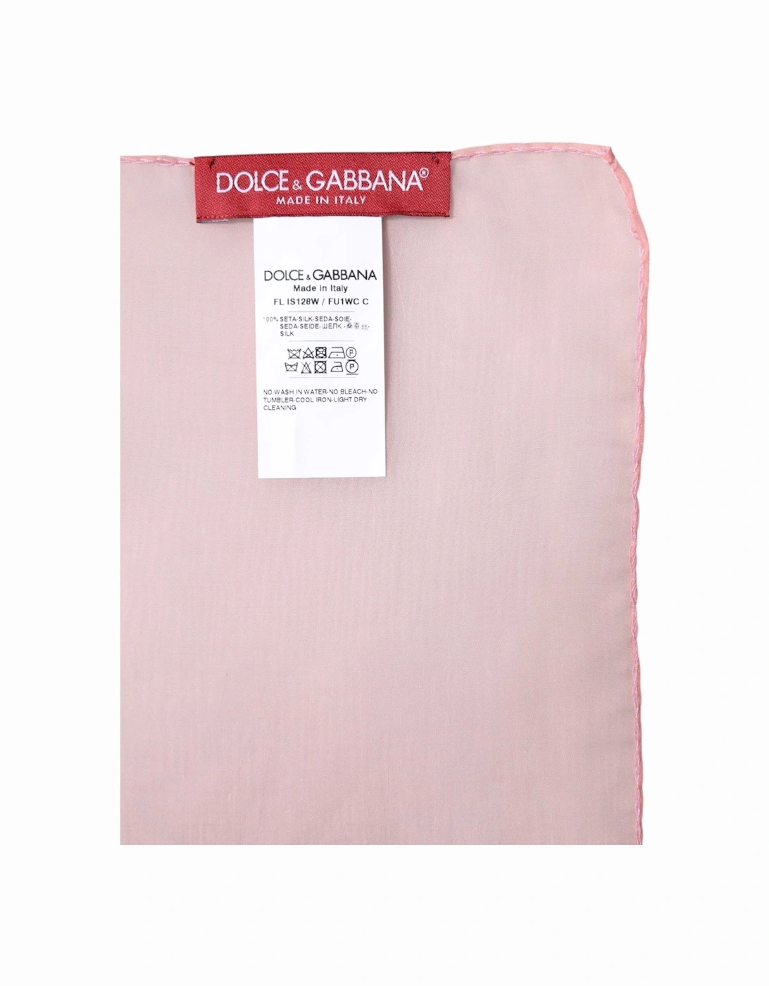 Silk Wrap Shawl Scarf with Logo Details Women - Pink Scarves