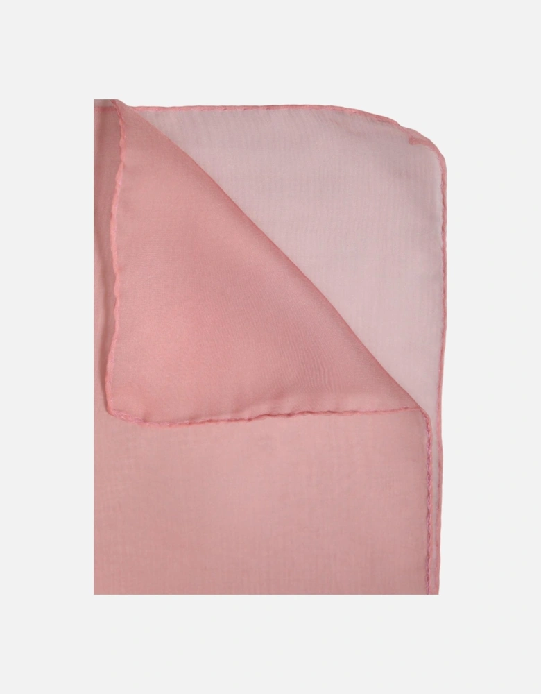 Silk Wrap Shawl Scarf with Logo Details Women - Pink Scarves