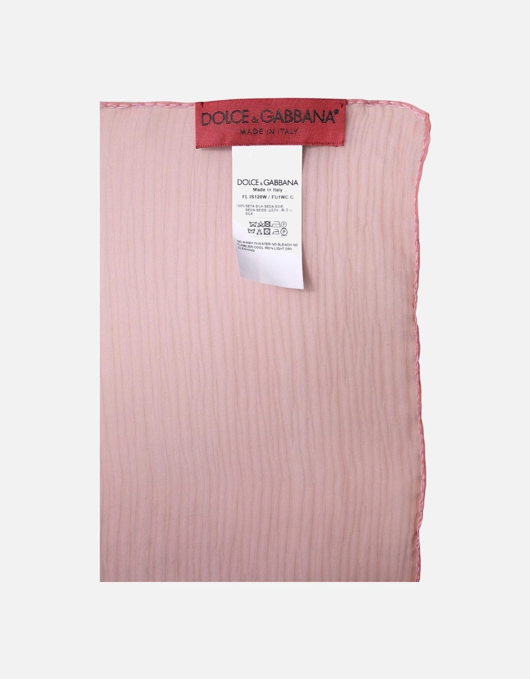 Silk Wrap Shawl Scarf with Logo Details Women - Pink Scarves