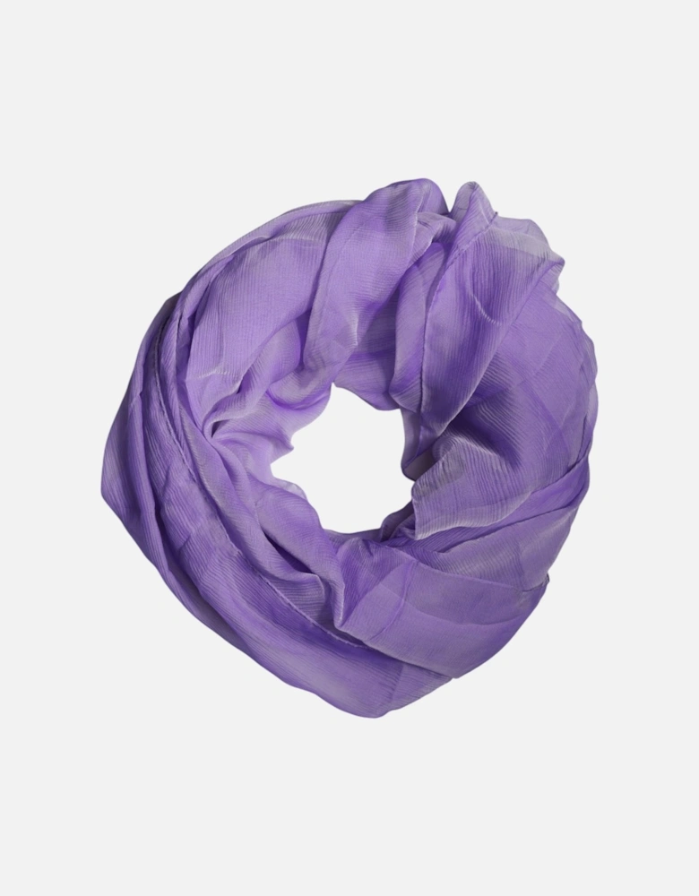 Silk Wrap Shawl Scarf with Logo Details Women - Purple Scarves