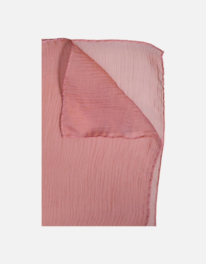 Silk Wrap Shawl Scarf with Logo Details Women - Pink Scarves