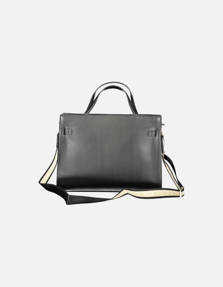 Structured Leather Tote with Multiple Compartments Women - Black
