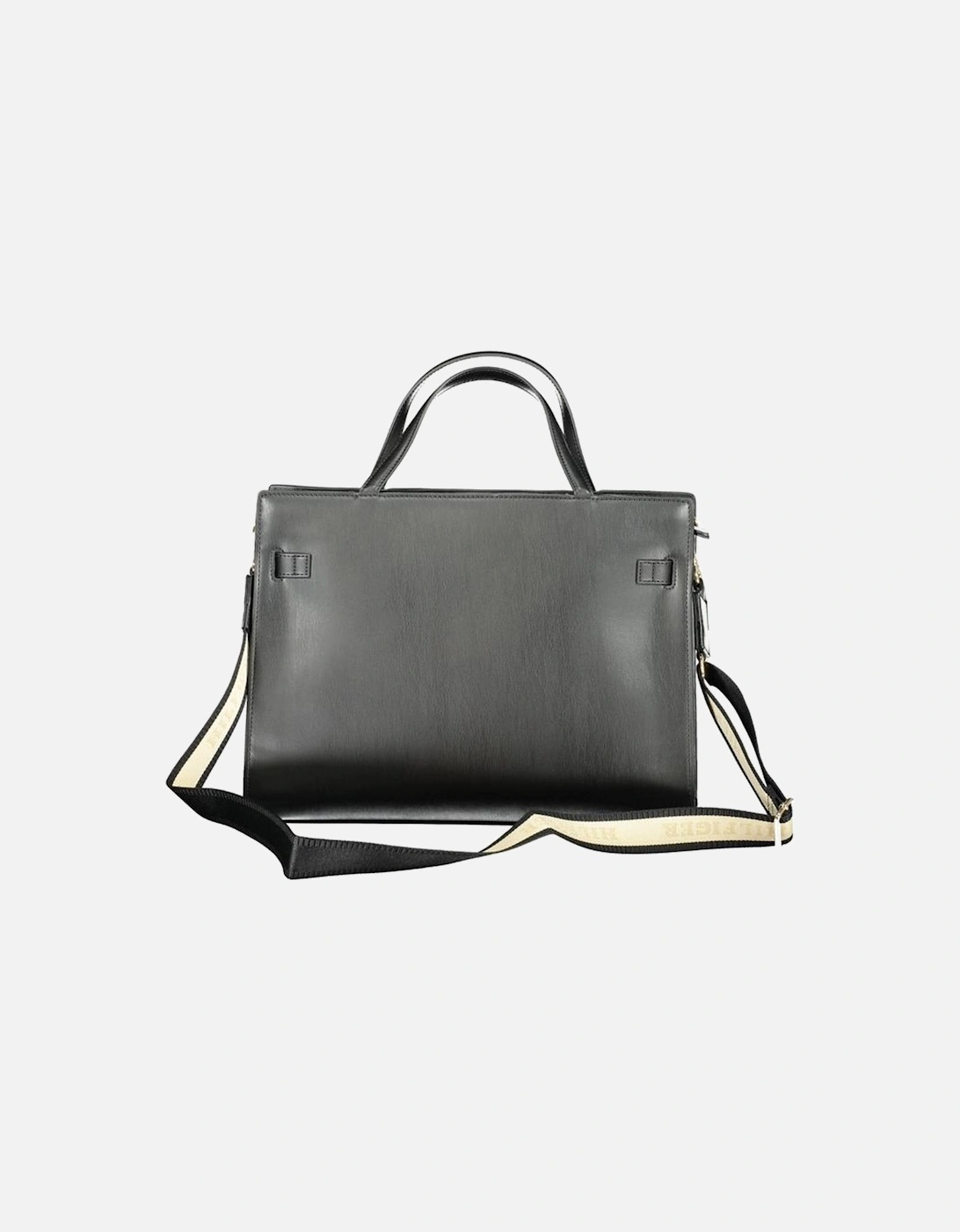 Structured Leather Tote with Multiple Compartments Women - Black