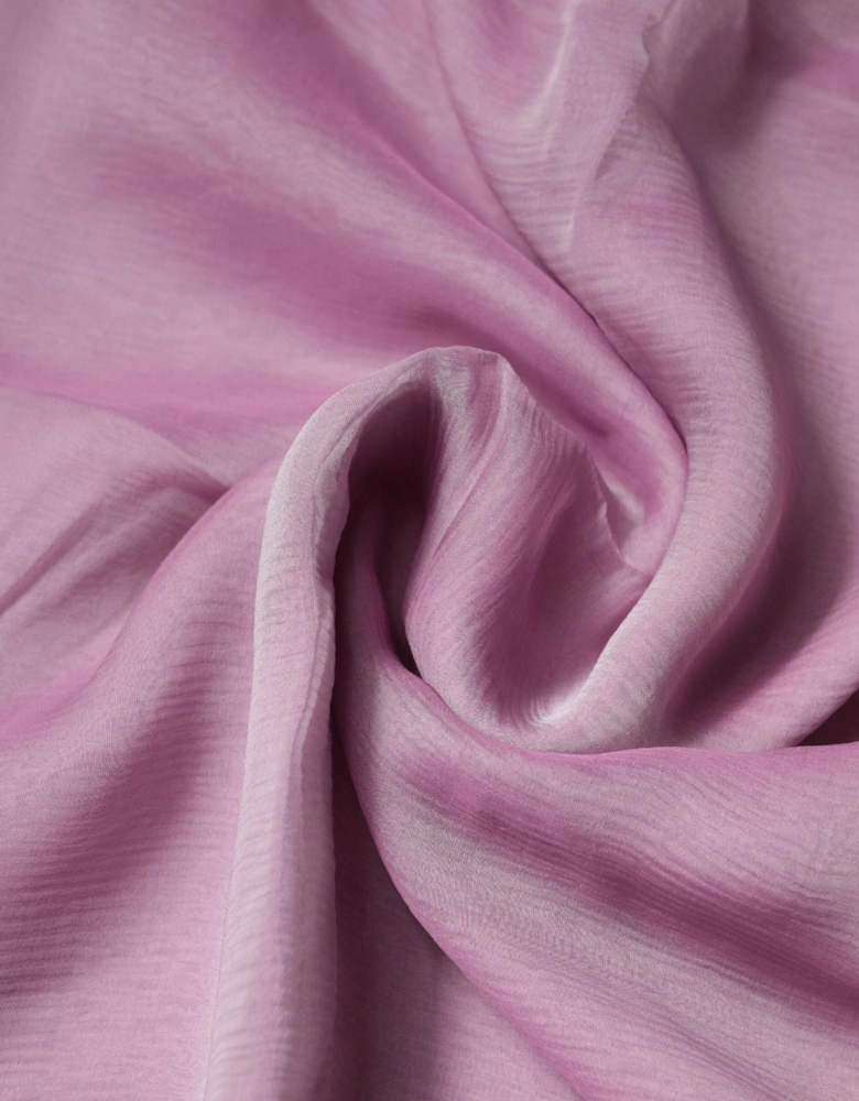 Silk Wrap Shawl with Logo Details Women - Pink Scarves