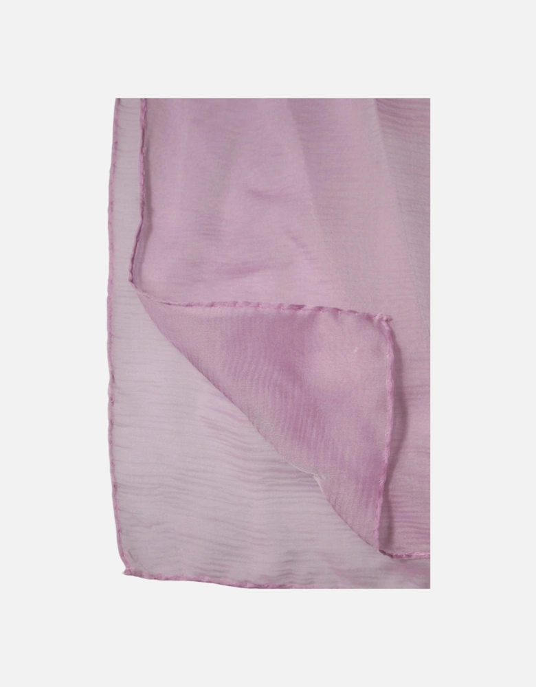 Silk Wrap Shawl with Logo Details Women - Pink Scarves
