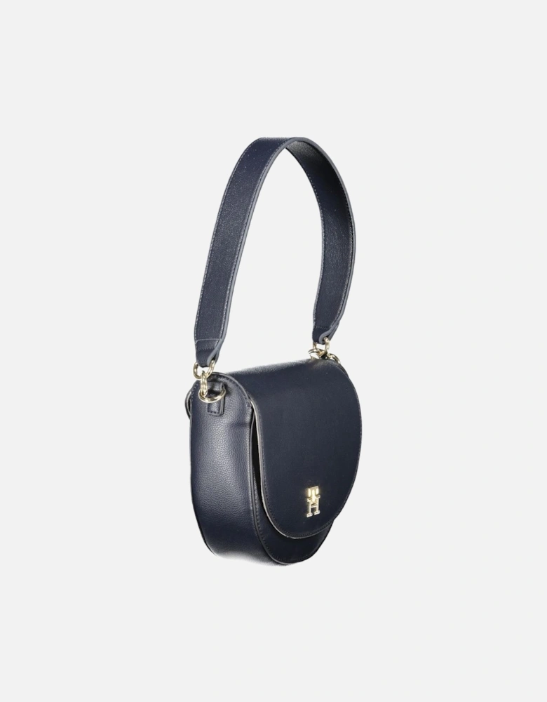 Handle Bag with 2 Compartments and Clip Closure Women - Blue Handbags