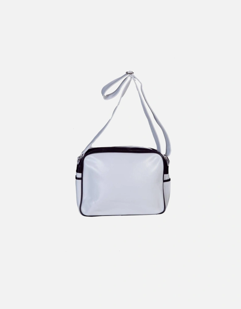 Printed Shoulder Bag with Adjustable Strap and Pockets Women - White