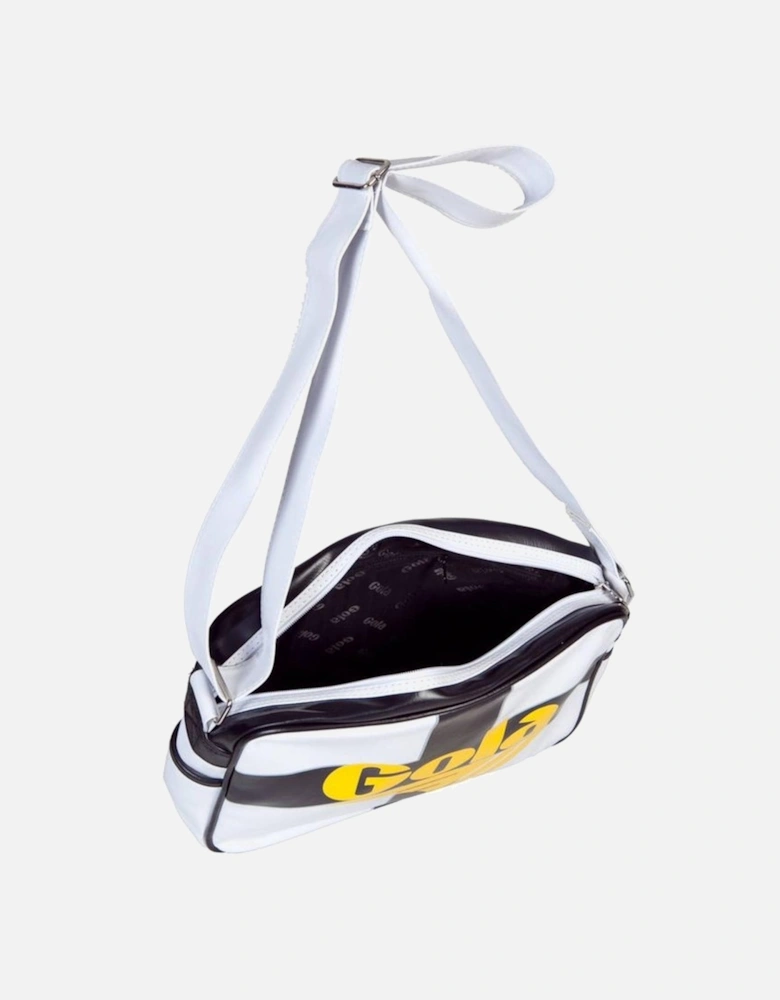 Printed Shoulder Bag with Adjustable Strap and Pockets Women - White