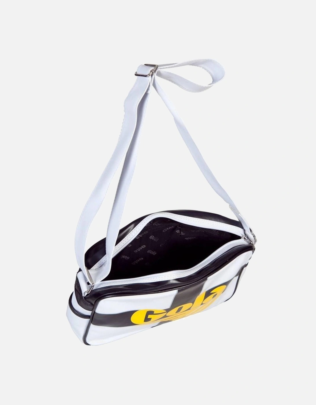 Printed Shoulder Bag with Adjustable Strap and Pockets Women - White