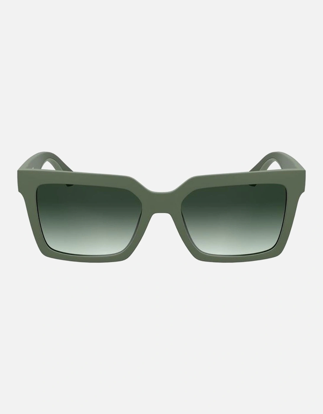 Square Bio Frame Sunglasses with Logo Women - Green, 4 of 3