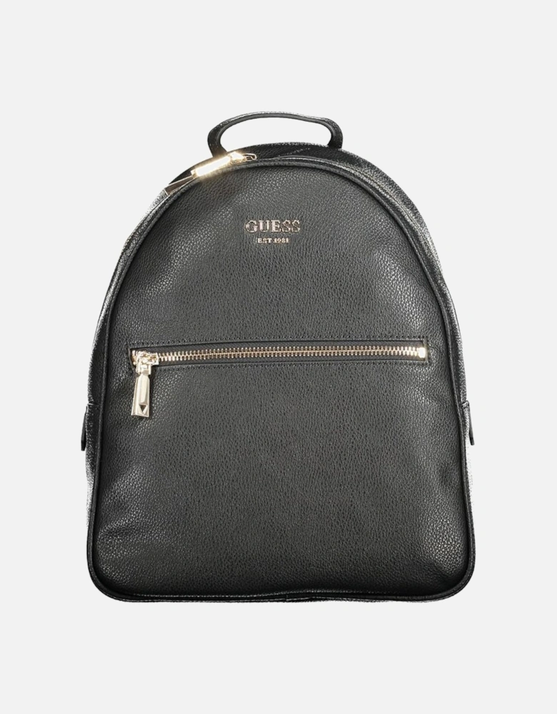 Sleek Backpack with Contrasting Details and Logo Women - Black