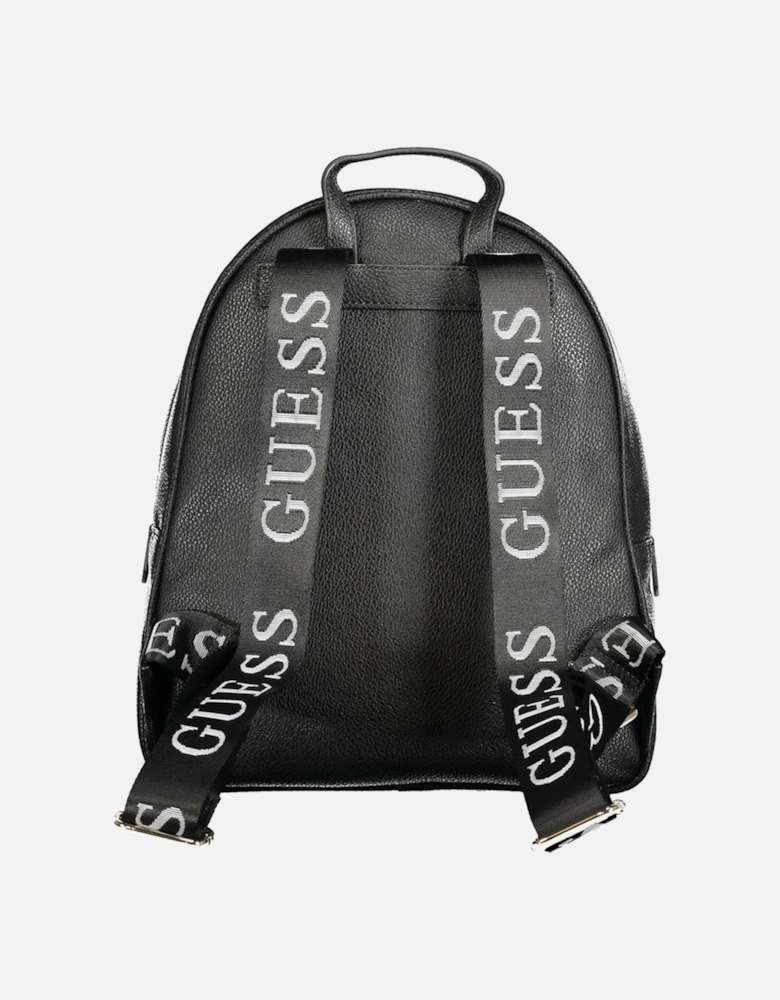 Sleek Backpack with Contrasting Details and Logo Women - Black