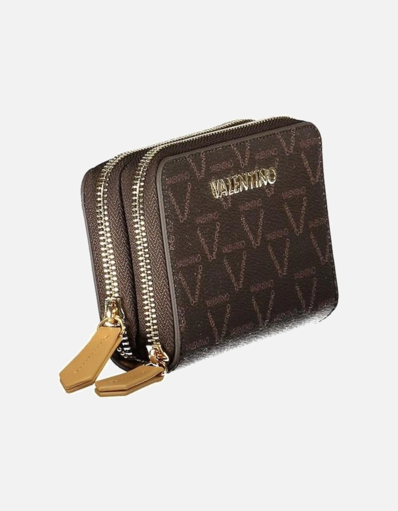 Chic Double Wallet with Coin Purse and Card Slots Women - Brown