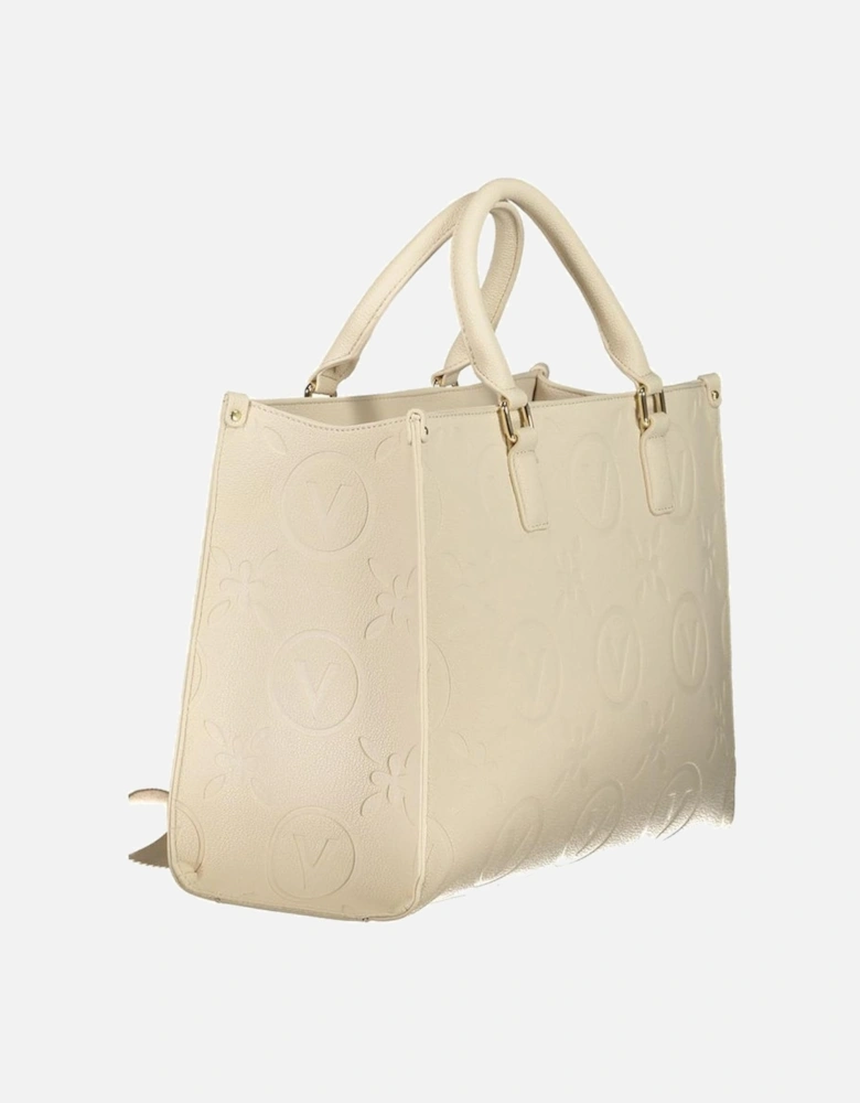 Elegant Handbag with Dual Straps and Zip Closure Women - Beige