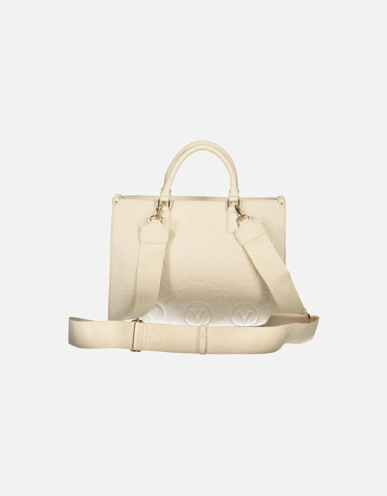 Elegant Handbag with Dual Straps and Zip Closure Women - Beige
