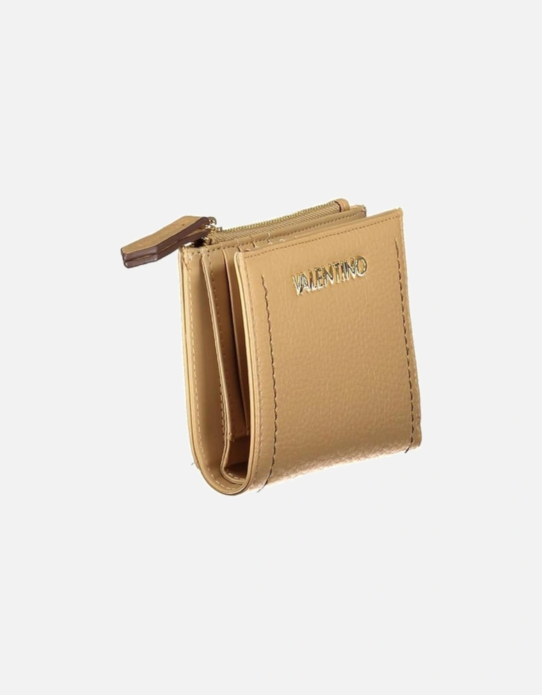 5-Compartment Wallet with Zip and Snap Closure Women - Beige