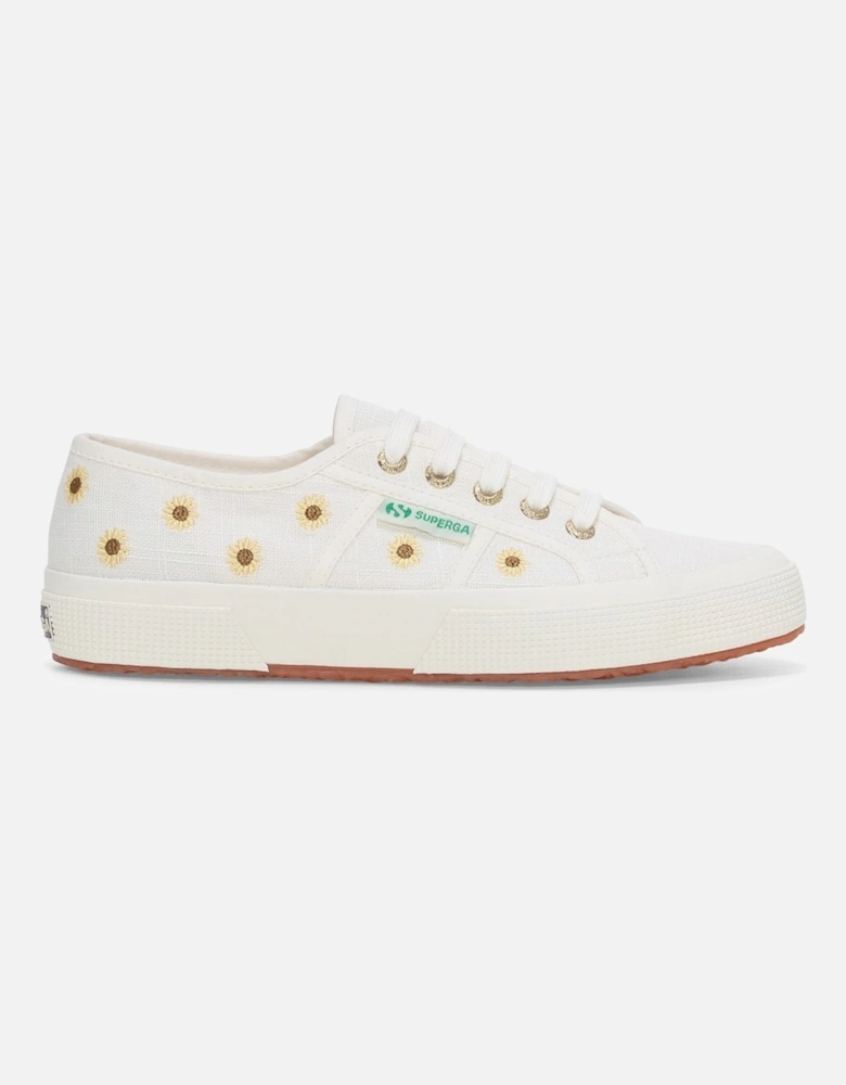 Embroidery Linen Sunflower Womens Trainers
