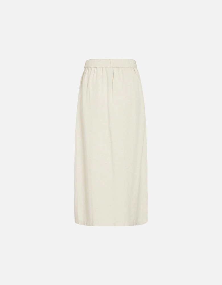 Prisilla Midi Pencil Skirt Super Light Natural Melange