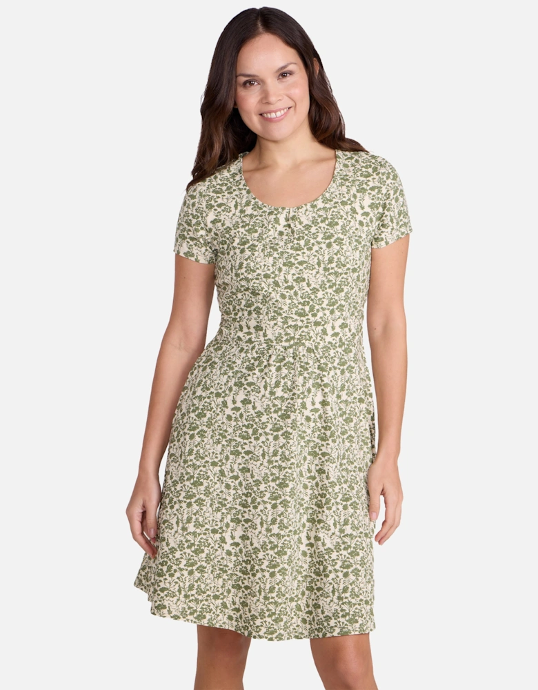 Womens/Ladies Orchid Leafy Floral UV Dress