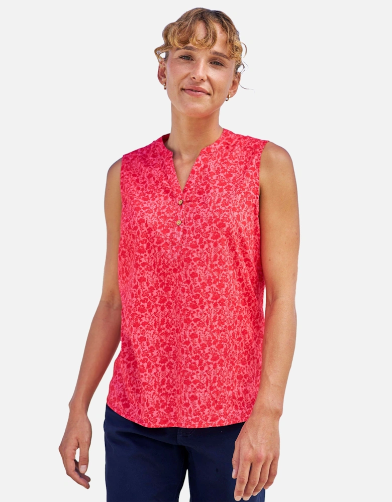 Womens/Ladies Petra Floral Pattern Sleeveless Shirt