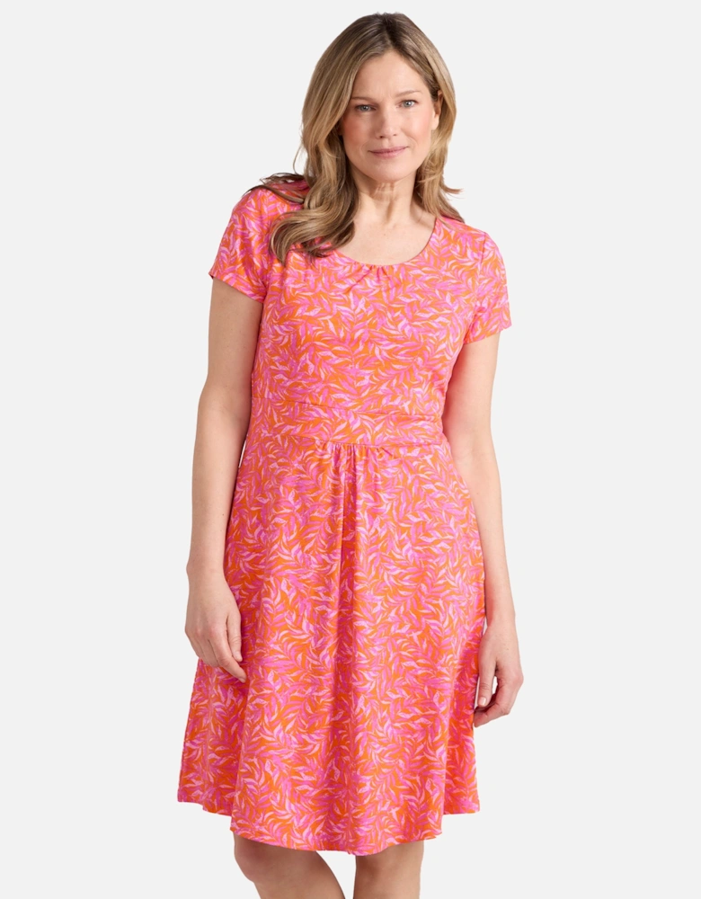 Womens/Ladies Orchid Leaves Dress