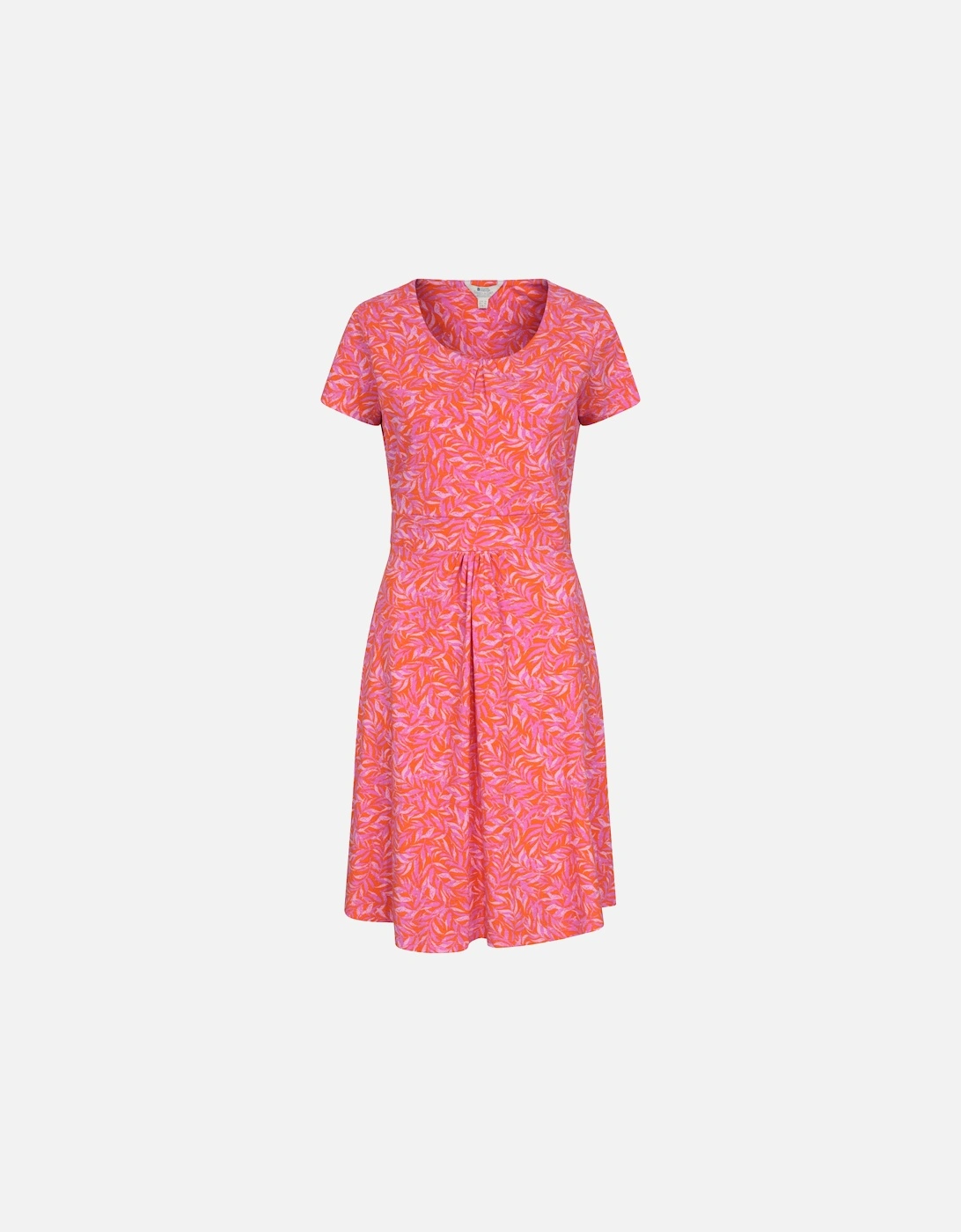 Womens/Ladies Orchid Leaves Dress, 5 of 4