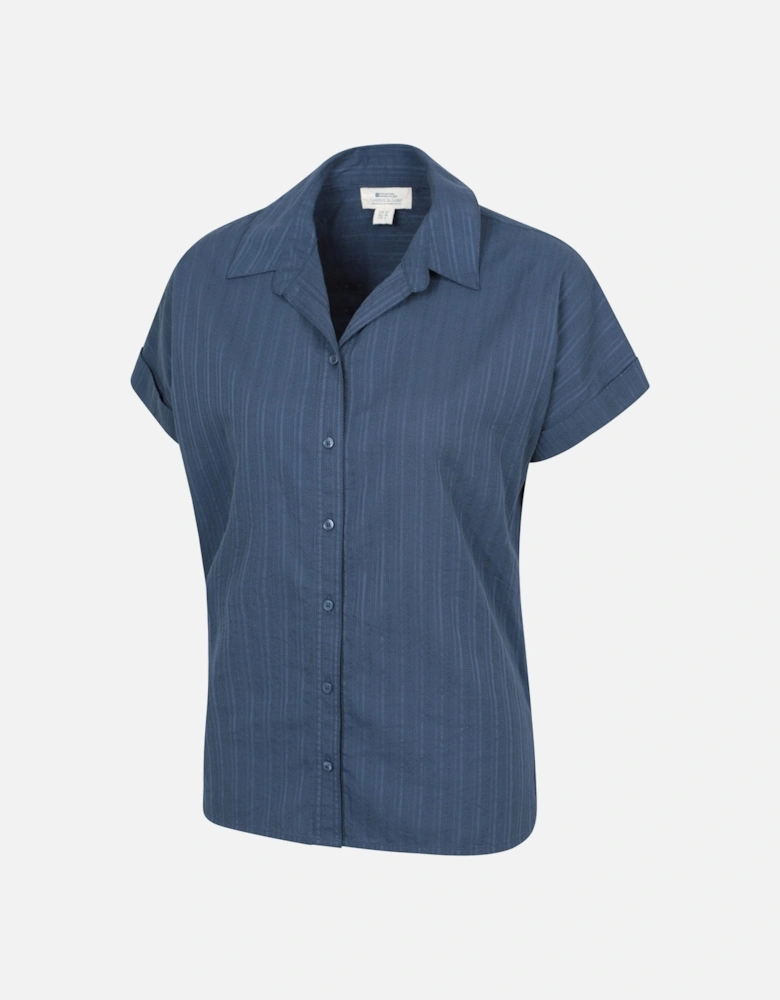 Womens/Ladies Palm Stripe Relaxed Fit Shirt