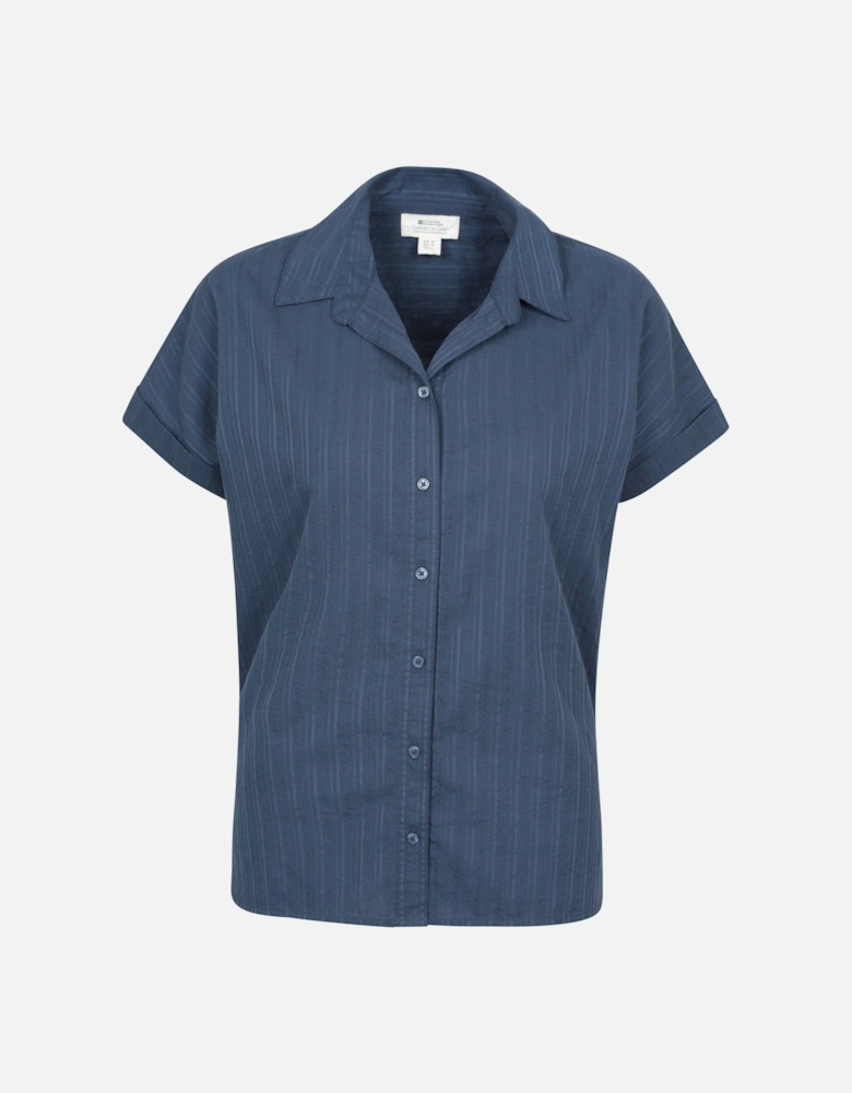 Womens/Ladies Palm Stripe Relaxed Fit Shirt