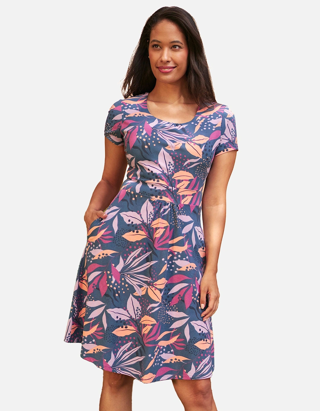 Womens/Ladies Orchid Leaf Dress