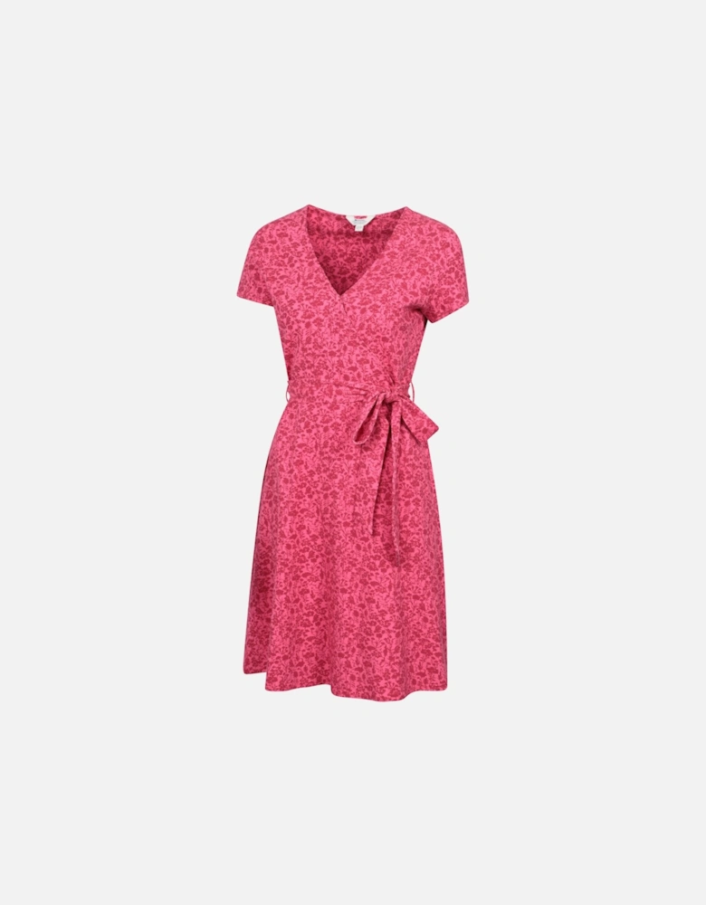 Womens/Ladies Santorini Flower Jersey Wrap Dress